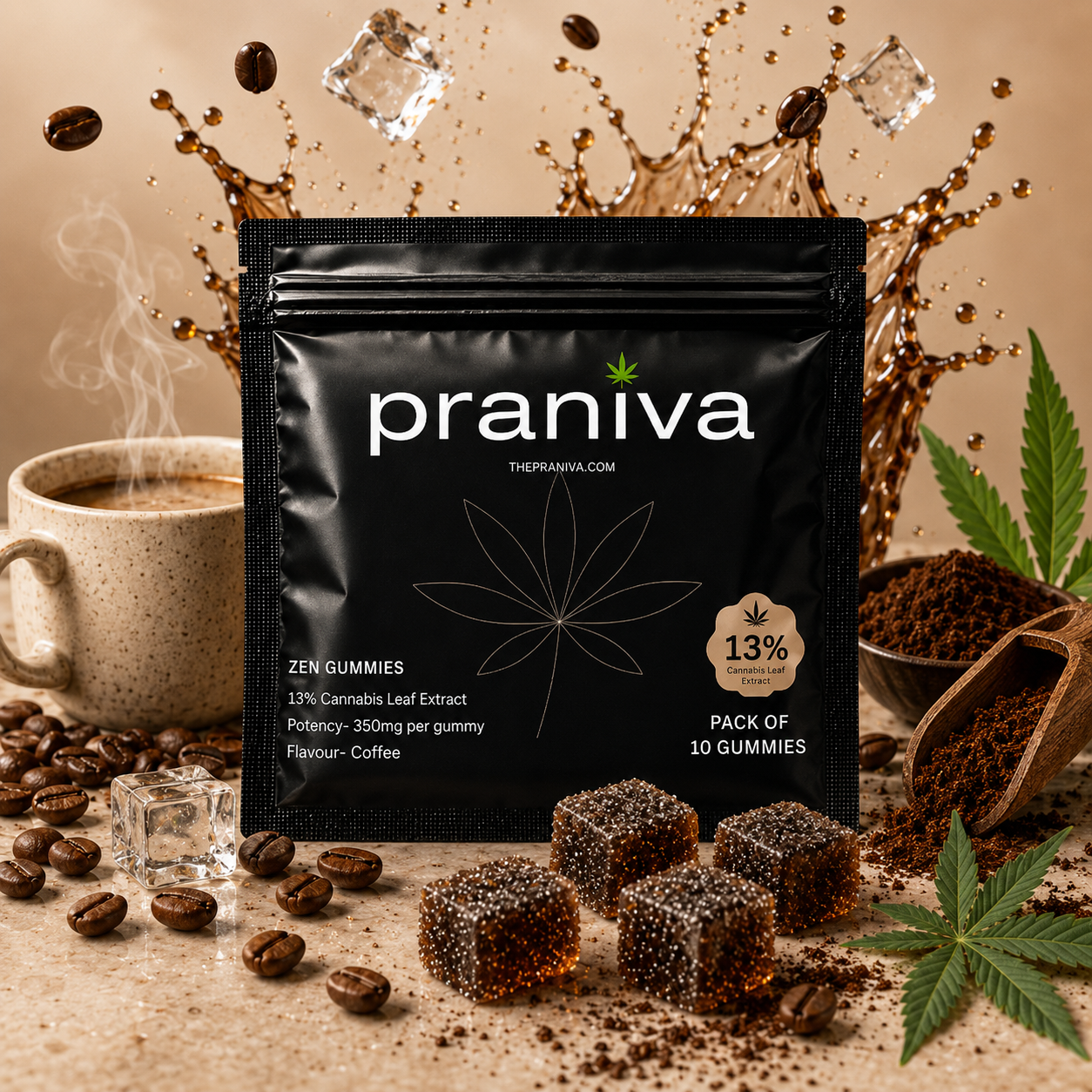 Zen Gummies (Coffee) - 13% Cannabis Leaf Extract