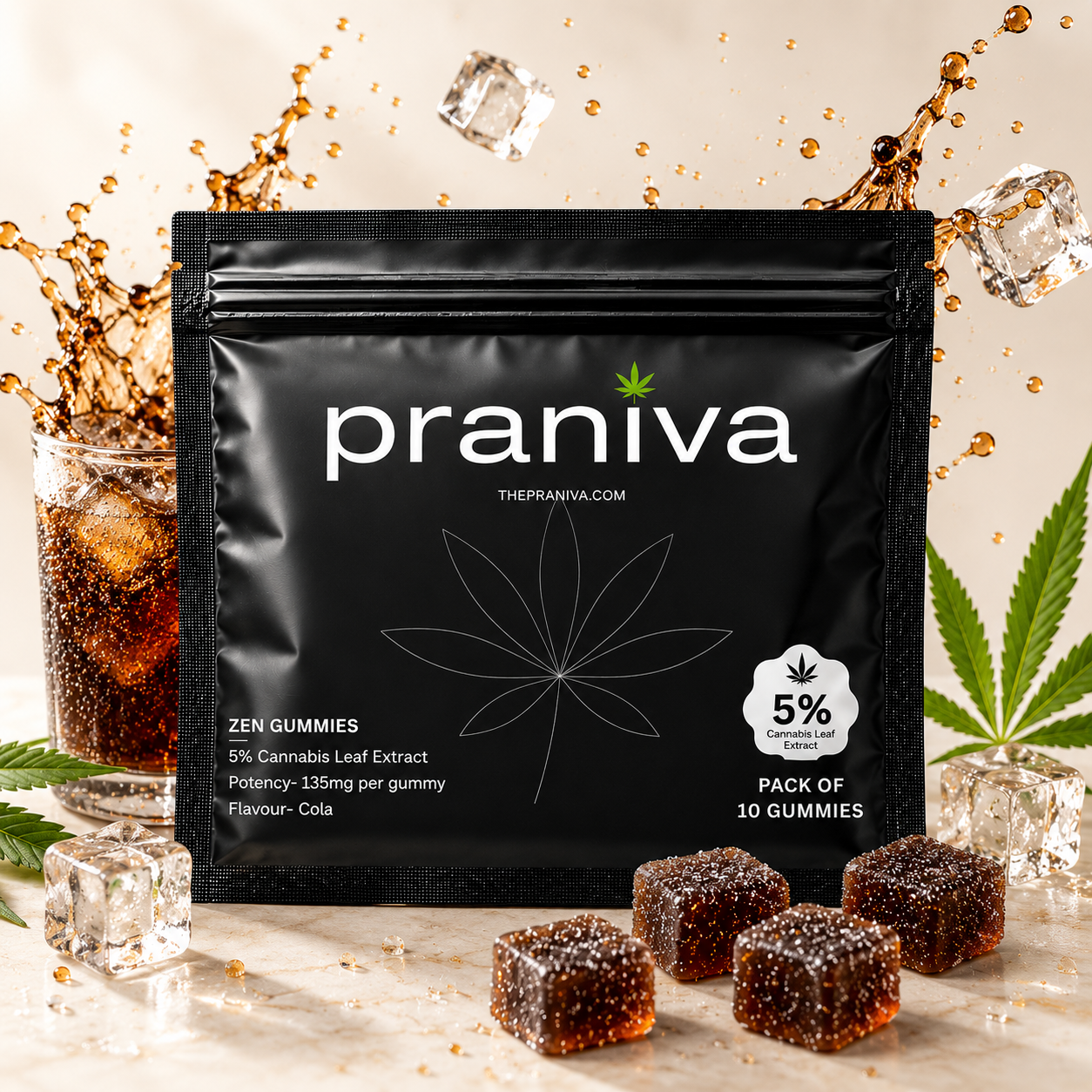 Zen Gummies (Cola) - 5% Cannabis Leaf Extract