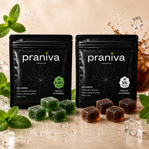 Zen Gummies Combo Pack Mint 9.26% + Cola 5% Cannabis Leaf Extract