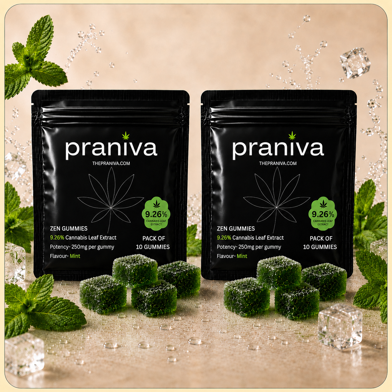 ZEN GUMMIES COMBO PACK – MINT 9.26% CANNABIS LEAF EXTRACT
